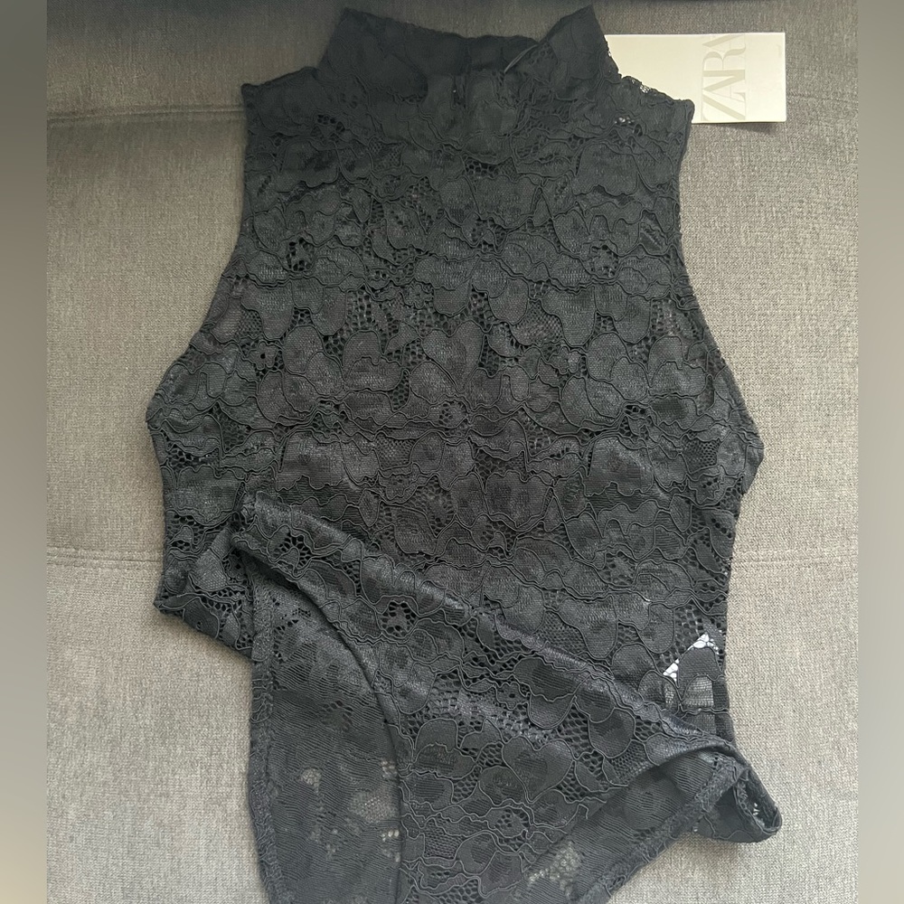 Zara Lace Turtle Neck Bodysuit